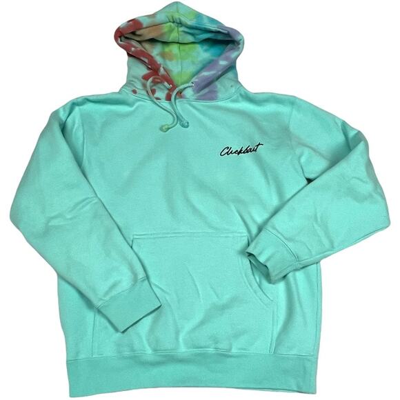 Clickbait David Dobrik‎ Fanjoy Sweatshirt Mint Green Tie Dye Pullover Unisex S - Picture 1 of 11